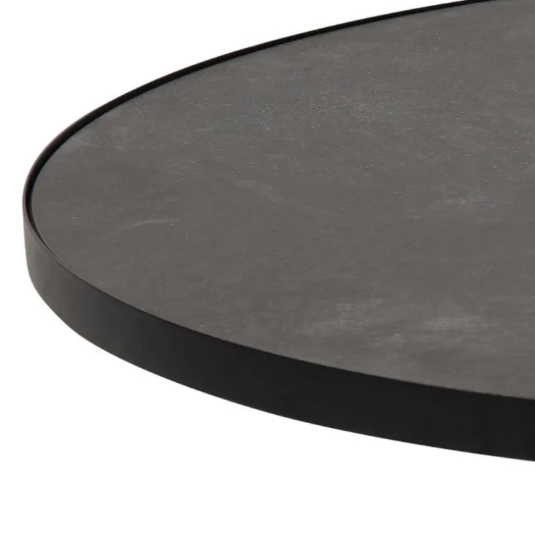 Soli sofabord sort glas