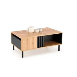 SONIA sofabord, håndværkseg / Sort