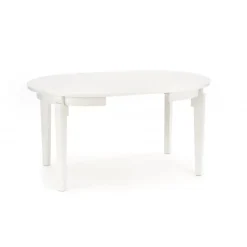 SORBUS Rund Spisebord med udtræk 100cm udvides til 200cm - Hvid