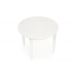 SORBUS Rund Spisebord med udtræk 100cm udvides til 200cm - Hvid