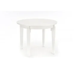 SORBUS Rund Spisebord med udtræk 100cm udvides til 200cm - Hvid