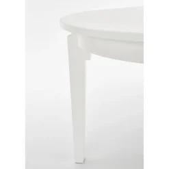 SORBUS Rund Spisebord med udtræk 100cm udvides til 200cm - Hvid