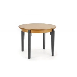 SORBUS Rund Spisebord med udtræk 100cm udvides til 200cm - Eg / grafit