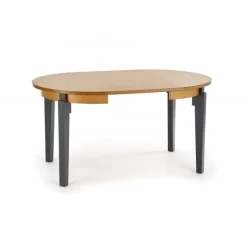 SORBUS Rund Spisebord med udtræk 100cm udvides til 200cm - Eg / grafit