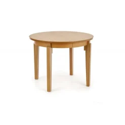 SORBUS Rund Spisebord med udtræk 100cm udvides til 200cm Honningeg