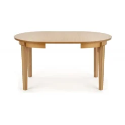 SORBUS Rund Spisebord med udtræk 100cm udvides til 200cm Honningeg