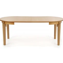 SORBUS Rund Spisebord med udtræk 100cm udvides til 200cm Honningeg