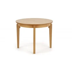 SORBUS Rund Spisebord med udtræk 100cm udvides til 200cm Honningeg