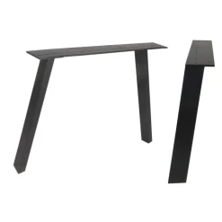 Sort pulverlakeret hjørne stel 2 stk