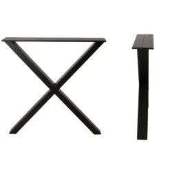 Sort pulverlakeret X stel 2 stk