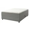 SPACE 7-Zonet 140x200 cm Boksmadras seng med opbevaring lysegrå