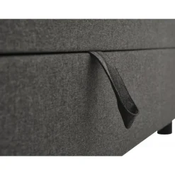 SPACE 7-Zonet 160x200 cm Boksmadras seng med opbevaring Mørkegrå