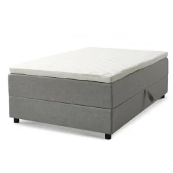 SPACE 7-Zonet 120x200 cm Boksmadras seng med opbevaring lysegrå