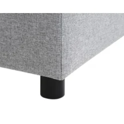 SPACE 7-Zonet 120x200 cm Boksmadras seng med opbevaring lysegrå