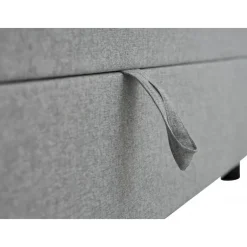 SPACE 7-Zonet 80x200 cm Boksmadras seng med opbevaring lysegrå