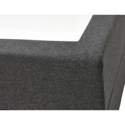 SPACE 7-Zonet 140x200 cm Boksmadras seng med opbevaring mørkegrå