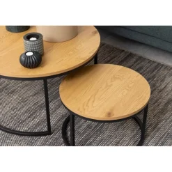 Spiro sofabord Ø80 - Natur