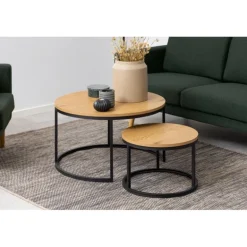 Spiro sofabord Ø80 - Natur