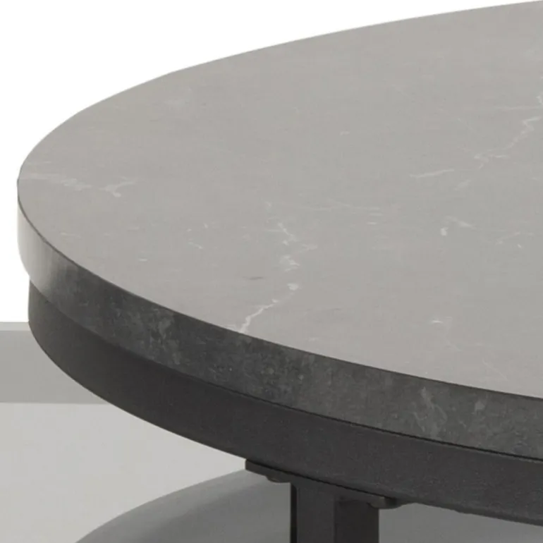 Spiro sofabord grå;sort MDF