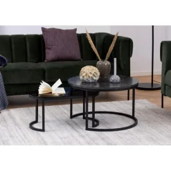 Spiro sofabord grå;sort MDF