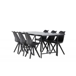 Spisebordssæt Astrid med Spisebordsstole Zeno - Sort