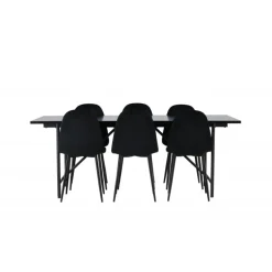 Spisebordssæt Astrid med Spisebordsstolene Polar - Sort