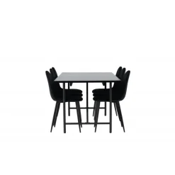 Spisebordssæt Astrid med Spisebordsstolene Polar - Sort