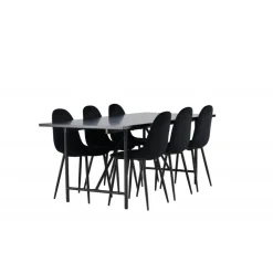 Spisebordssæt Astrid med Spisebordsstolene Polar - Sort