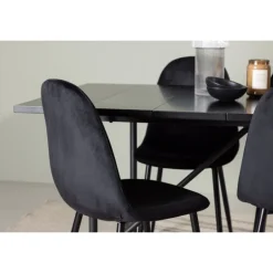 Spisebordssæt Astrid med Spisebordsstolene Polar - Sort