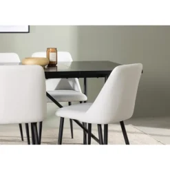 Spisebordssæt Astrid med Spisebordsstolene Night - Sort og Hvid