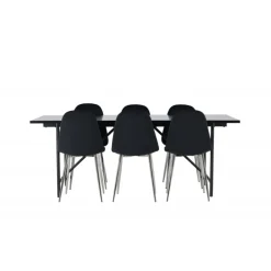 Spisebordssæt Astrid med Spisebordsstolene Polar - Sort
