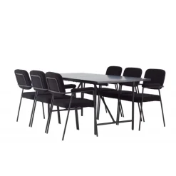 Spisebordssæt Astrid med Yesterday Spisebordsstole - Sort