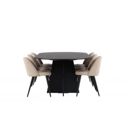 Spisebordssæt Bootcut med Spisebordsstole Velvet