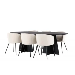 Spisebordssæt Bootcut med Spisebordsstole Berit