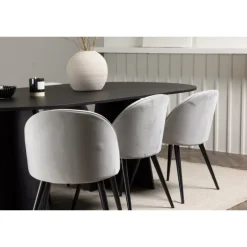 Spisebordssæt Bootcut med Spisebordsstole i Velour