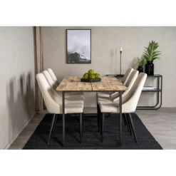 Spisebordssæt Cirebon med Spisebordsstole Leone