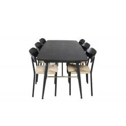 Spisebordssæt Guld med Spisebordsstole Polly