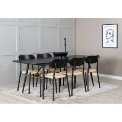 Spisebordssæt Guld med Spisebordsstole Polly