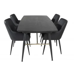 Spisebordssæt Guld med Spisebordsstole Komfort