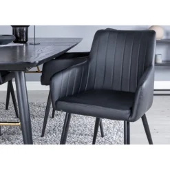 Spisebordssæt Guld med Spisebordsstole Komfort