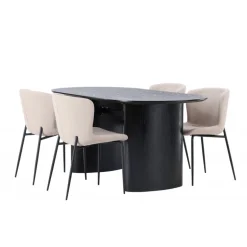 Spisebordssæt Isolde med Modesto stole