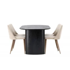 Spisebordssæt Isolde med stole Night