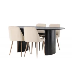 Spisebordssæt Isolde med stole Night