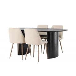 Spisebordssæt Isolde med stole Night