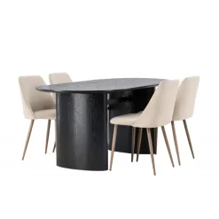 Spisebordssæt Isolde med stole Night