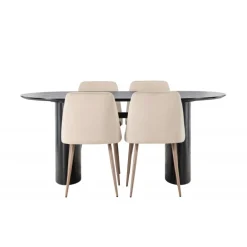 Spisebordssæt Isolde med stole Night