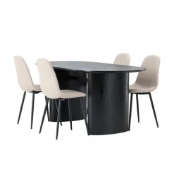 Spisebordssæt Isolde med stole Polar