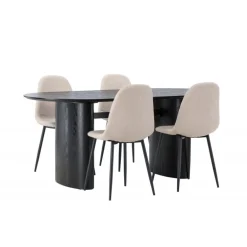 Spisebordssæt Isolde med stole Polar
