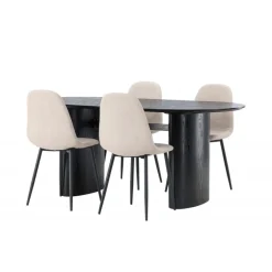 Spisebordssæt Isolde med stole Polar