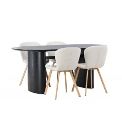 Spisebordssæt Isolde med stole Lilja